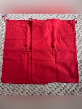 Carmina Shoemaker Orange Shoe Bag Set of 2